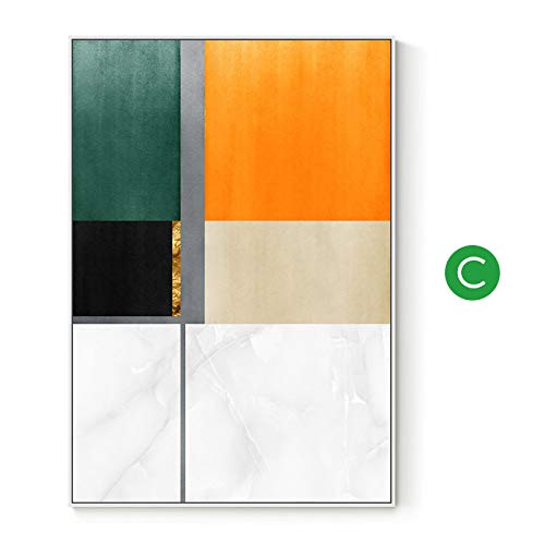 Affiche géométrique jaune et orange pour déco murale de chambre - 4