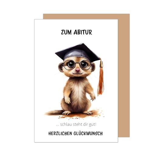 Edition Seidel Premium Glückwunschkarte zum Abitur mit Umschlag. Abiturkarte Karte Grußkarte Spruch Sprüche Abschluss Abi Prüfung Schule Erfolg Mann Frau Jugendliche Jugendlicher (PR181 SW026)