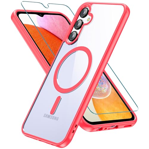 Coque Samsung A15 magnétique rouge idéale pour regarder vos vidéos partout