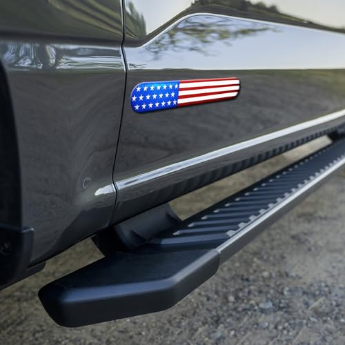 Image of USA Metal Flag Car Fender Emblem Decal for Vehicles American Embossed 3D Auto Badge for Jeep for GMC for Chevy for Ford F150 Bronco for Honda for Toyota Tacoma SUV Truck Motorcycle Pickup Accessory