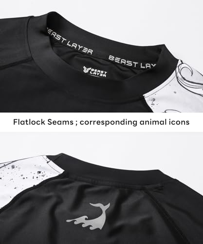 HUGE SPORTS Men's Swim Shirts Long Sleeve UPF 50+ Rash Guard Sun Shirts UV Sun Protection4