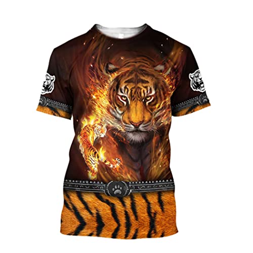T-shirt Harajuku tigre 3D pour affirmer votre style urbain coupe homme L