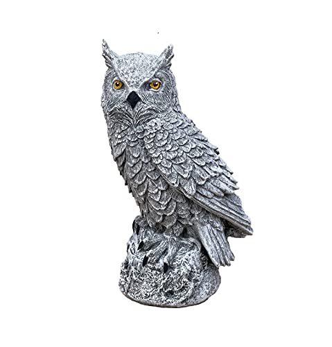 stoneandstyle Steinfigur Uhu klein Steinguss frostfest wetterfest Gartenfigur