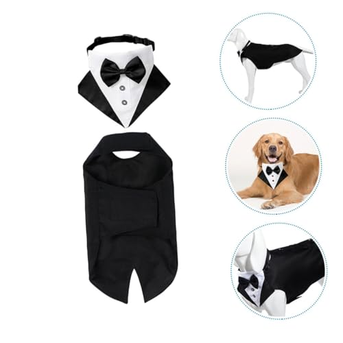 Disfraz Formal para Perro BESPORTBLE Talla S Negro miniatura 4