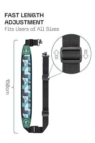 FANAUE Rifle Sling, Two Point Gun Sling with Swivels, Length Adjustable Padded Rifle Shoulder Strap for Hunting Shooting and Outdoors - Thumbnail 3