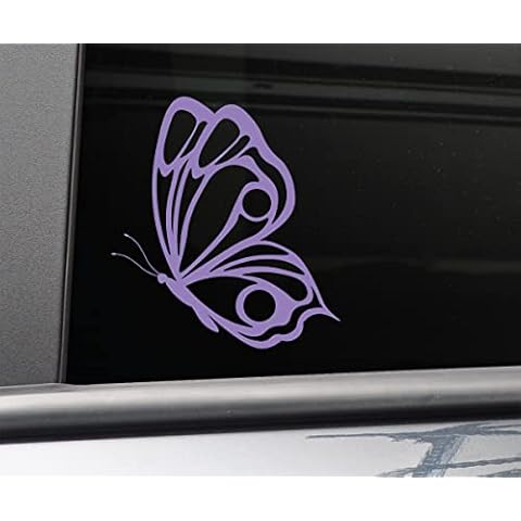 Nashville Decals Butterfly Vinyl Decal Laptop Car Truck Bumper Window Sticker, 5.75 x 5.25, Purple Cover