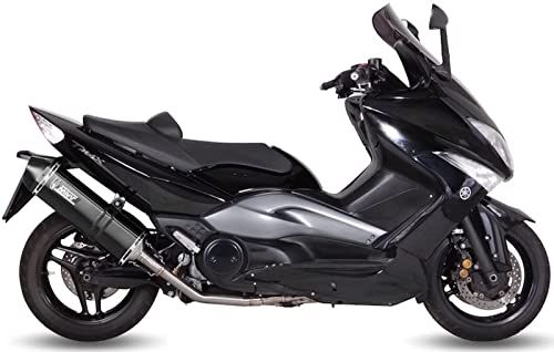 Made in Italy MIVV scarico completo speed edge inox nero compatibile con yamaha t-max tmax 500 2008 2009 2010 2011