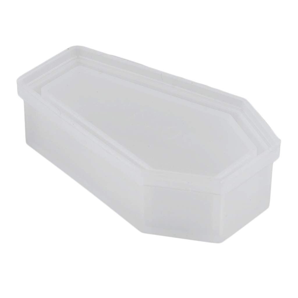 B Baosity Resin Casting Storage Box Mould Jewelry Making Silicone Mold for Polymer Clay, Crafting, Resin Epoxy, Craft Molds DIY Flower Pot Fondant Cake Mold - Clear, vampire coffin