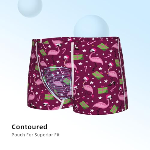 Boys' Cotton Boxer Brief Soft Underwear-Festive Flamingos4