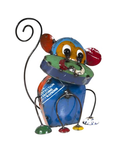 Barnyard By Upcycled Emporium, 19 Inch Freestanding Mini Monkey Statue, Decorative Indoor Outdoor Patio Lawn Garden Metal Ornament #TOP28