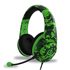 STEALTH Renegade Neon Green Camo Over Ear Gaming Headset PS4/PS5, XBOX, Nintendo Switch, PC met flexibele microfoon, 3,5 mm aansluiting, 1,5 m kabel, lichtgewicht, comfortabel en duurzaam