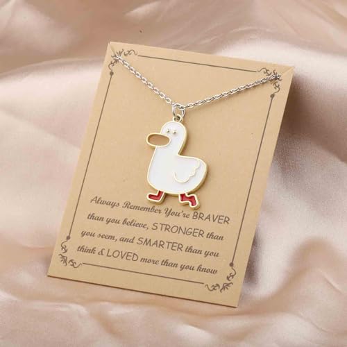 BNQL Duck Necklace Duck Gifts for Duck Lovers Jewelry Cute Duck Gifts Cartoon Duck Owner Gift Duck Charms Pendants Necklace3