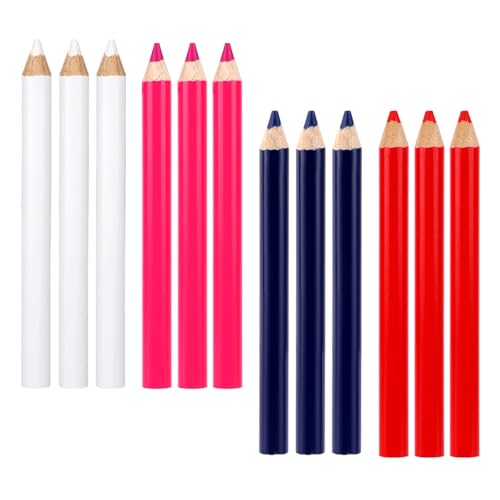 12pcs Crayons de Tailleur, Craie Tailleur 4 Couleurs Soluble Dans l'Eau Convenant à la Confection de Vêtements au Quilting aux Travaux Manuels et à la Broderie