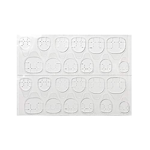 Xiaol Nail Adhesive Tabs,Double Side Glue Nail Sticker,Waterproof Breathable False Nail Tips,Jelly Adhesive Tabs Nail Glue 24 Pcs/Sheet #TOP29