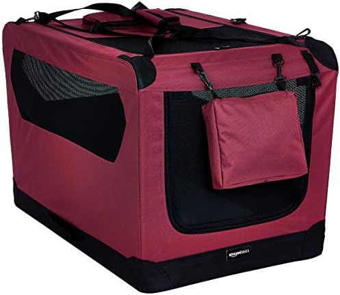 Amazon Basics Premium Folding Portable Soft Pet Crate - 26 cm, GREY