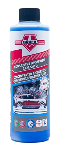 BÖRFH Antigel concentré pour pare-brise -60 °C, efficace contre le gel et la glace à -60 °C, facile à utiliser, protection longue, respectueux de l'environnement, vision claire (1 x 250 ml) (1)