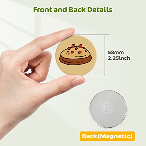 Aiment 100 Sets Metal Button Maker Supplies Fridge Magnets Parts 58Mm (Approx. 2.25 Inch) For Button Maker Machine Diy Round Pin Maker Badge Press #TOP3
