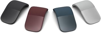 Microsoft Arc Mouse - Black. Sleek,Ergonomic design, Ultra slim and lightweight, Bluetooth Mouse for PC/Laptop,Desktop works with Windows/Mac computers