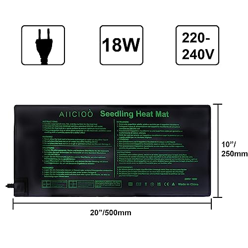 Heizmatte für Pflanzen mit Thermostat von Aiicioo zur Anzucht