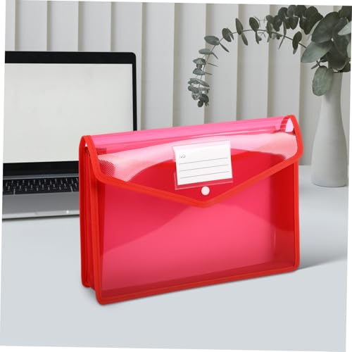 Pochette plastique PP transparente grand format avec bouton à pression pour tri de document A4