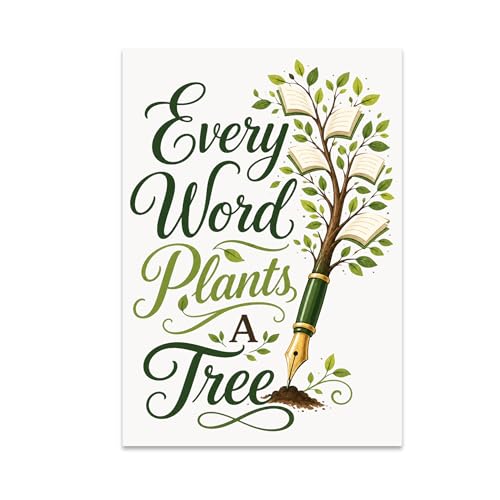 Eco-Conscious Wall Art Poster Print - Every Word Plants A