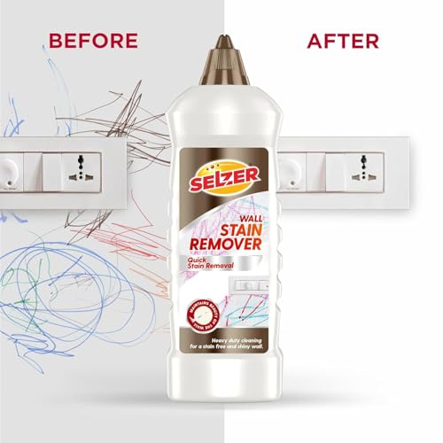 Image of SELZER Wall Stain Remover - 250 ml| Removes Kids' Drawings, Markers & Stains | Multifunctional Scratch & Stain Cleaner for Walls, Paint, Tiles, & More | Safe, Easy to Use | (Pack of 1)