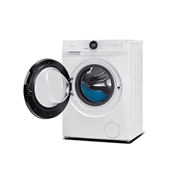 Midea MF20EW90WB Waschmaschine / 9KG / 1400 U/min/A/Leiser & effizienter Inverter Motor/HealthGuard-System/Steam Care/Nachlegefunktion/APP-Steuerung/AquaStop, Weiß – Bild 5
