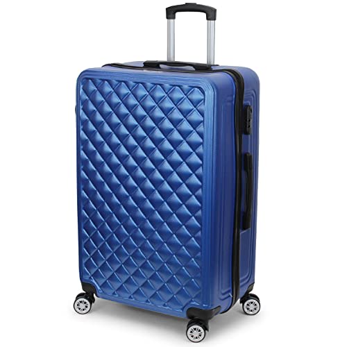 Valigeria.shop Set di 3 Trolley Tris ORMI ultraleggere con 8 RUOTE in ABS Rigido Con Bagaglio a Mano Mod.:1128 (Celeste)