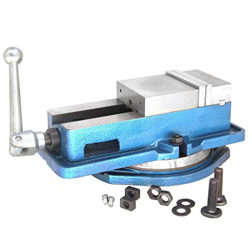 HFS (Tm) 6" Milling Machine Lockdown Vise -Swiveling Base - Hardened Metal