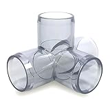 FORMUFIT F0344WT-UV 4-Way Tee PVC Fitting, Furniture Grade, 3/4