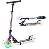 Aero Kids Foldable & Height Adjustable 2-Wheels Kick Scooter w/ Lights only .49: eDeal Info