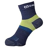 [オカモト] CROSSPRO(クロスプロ) トレッキング 靴下 CORDURA コンバットウール アーチパネル テーピング構造 足底クッション 登山用 アウトドア トレイルラン 571-101 ネイビー×ライム 26.0 cm~28.0 cm 1足組