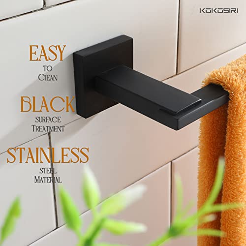 Kokosiri Bathroom Towel Bar Bath Towel Holders Toilet Paper Holder Tissue Paper Dispenser Matte Black B4006Bk-L24+B2007Bk #TOP2