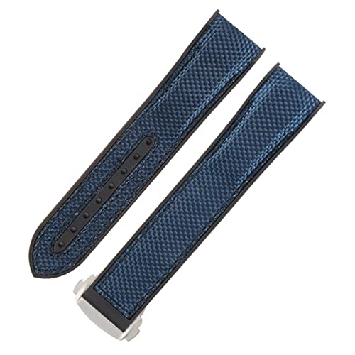 Bracelet montre caoutchouc pour Omega Seamaster 20mm nylon silicone agate