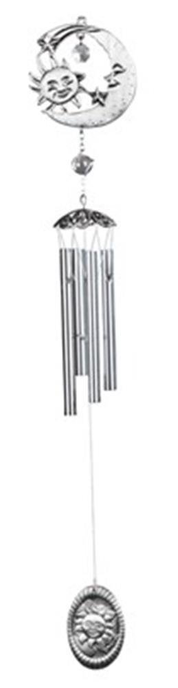 StealStreet SS-G-21028, 71 cm dzwonek wietrzny do domu/ogrodu z niebiańskim, cyna - kolor srebrny