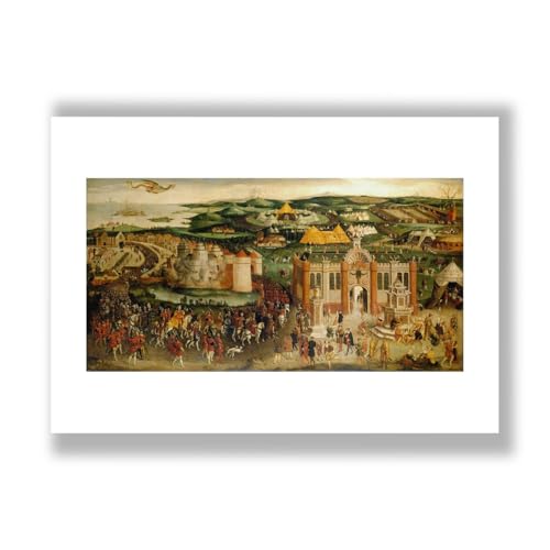 Champ britannique du tissu d'or Spiffing Prints impression d'art mat grand format XL anti reflet