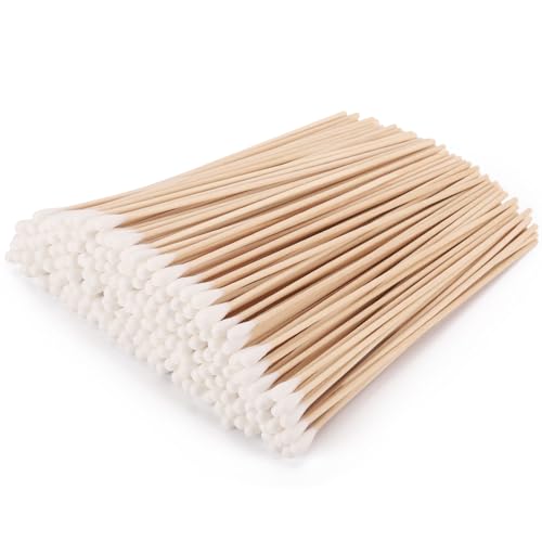 1200 Count 6 Inch Long Cotton Swabs with Wooden Sticks Cleaning Cotton Sticks Cotton Tipped Applicators Cleaning Swabs