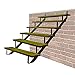 1 Pack Steel Stair Step Riser - 6 Step for Deck Height 50 Inches Stair Stringer for Outdoor Wooden Tread