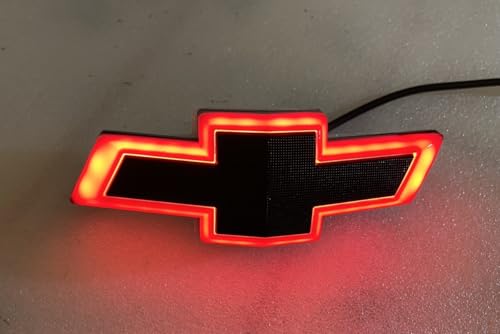 Image of Autogem 2016-2024 Chevrolet Camaro RGB Lighted Grille Emblem - Black Exterior LED Bowtie Badge
