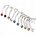 Wansan Stainless Steel Nose Screw Studs Rings Nose Stud Steel Nose Ring Piercing Jewelry Piercing Stud Nose Hoop- Mixed Color