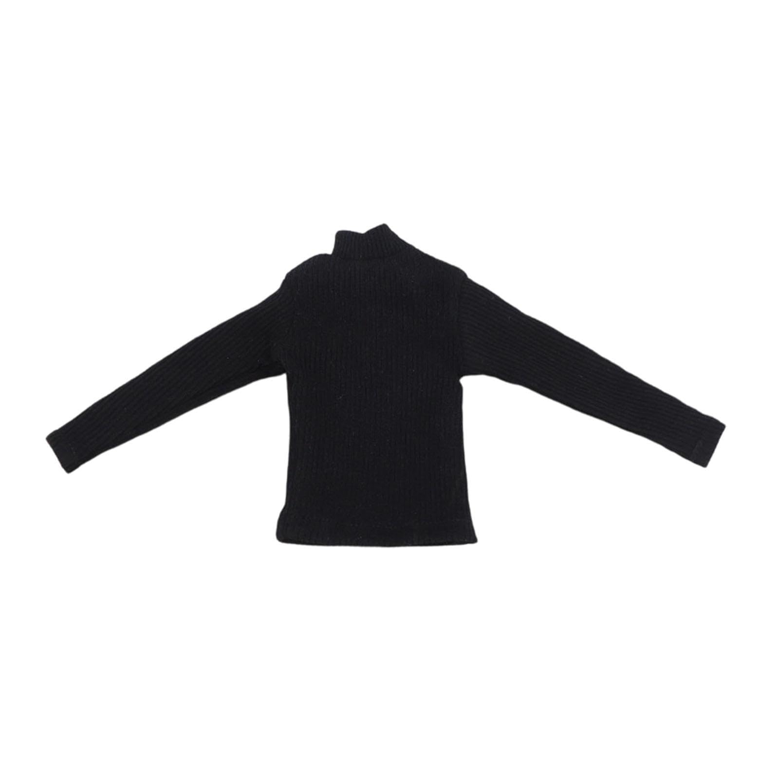 MagiDeal 1/6 Action Figure Clothes High Neck Knitted Sweater Model Costume Accessory Long Sleeved Doll Clothes for 12 inch Male Figure, Black