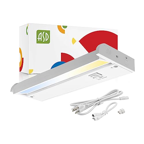 ASD Swivel LED Under Cabinet Lighting Plug in or Hardwired 12 Inch, Dimmable Under Cabinet Lights...