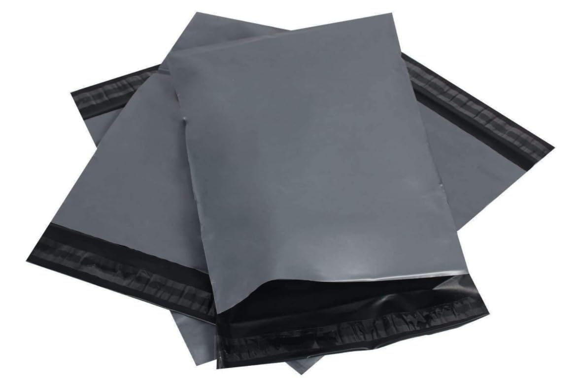 Grey Mailing Postage Shipping Parcels Tamper Proof, Water Proof Bags - Pack of 100 (28x30 Size 100)