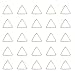 PandaHall 50pcs Triangle Open Bezel Charm Blank Frame Hollow Pendant for UV Resin Crafts Jewelry Making Golden