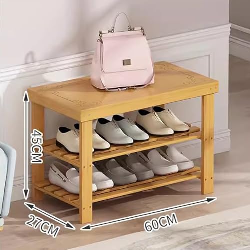 Solution peu encombrante avec cette étagère à chaussures en bois et assise de couloir - 3