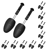 YIWANFUMEN - 10 pares prácticos de longitud ajustable para zapatos, soporte para zapatos y árboles, organizador de botas para hombres y mujeres, color negro