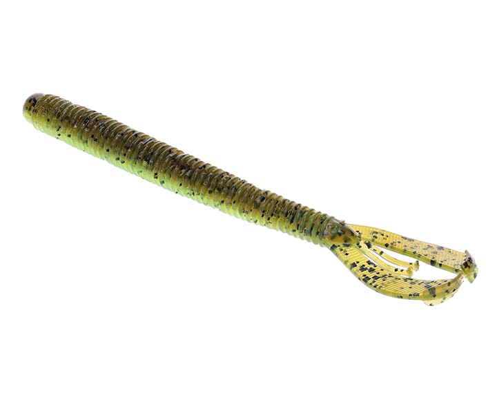 Strike KingRage Twin Tail Menace Worm Soft Bait Fishing Lure, 6", 2 Rage Flange Tails