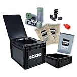 BOXIO Toilet MAX+ Starter Kit, Portable Camping Toilet, composting Toilet 15.7" x 11.8" x 11.0", Made in Germany