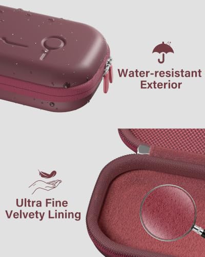Image of ProCase Stethoscope Case for 3M Littmann Classic III & Cardiology IV -Burgundy | Hard Protective Carrying Bag Fits MDF, ADC, Omron Stethoscopes, Medical Storage Organizer for Nurses & Nursing Students
