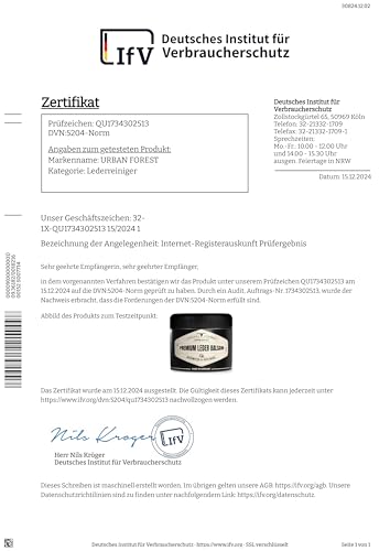 URBAN FOREST Lederpflege mit Bienenwachs & Avocado-Öl 250ml für Auto Sofa Couch Möbel Jacke Motorradbekleidung Handtaschen Ledercouch Schuhe Sattel für Pferde Lederfett - Premium Leder Balsam